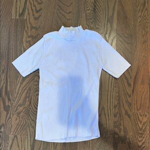 David Benjamin White Ribbed Top